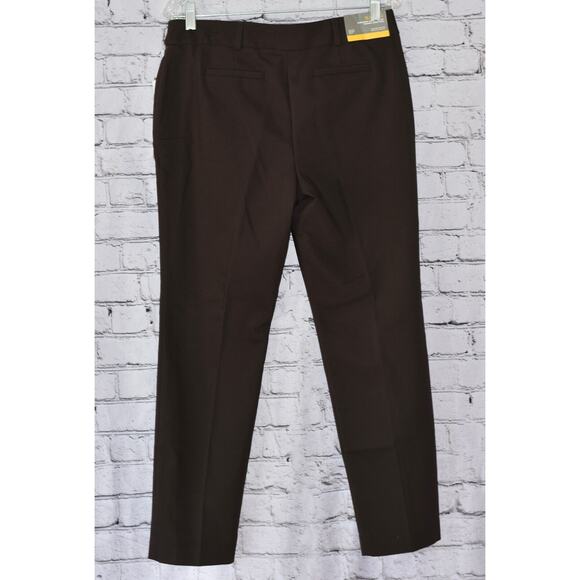 JM Collection Slimming Petite Curvy Brown Slacks Pants Size 8P NWT - Picture 3 of 5